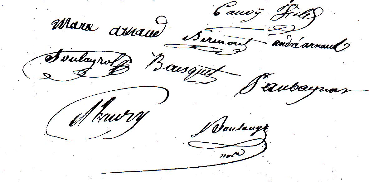 signatures de l'acte