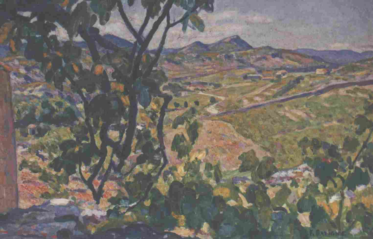 François Victor BATIGNE: Paysages aux environs de Bédarieux